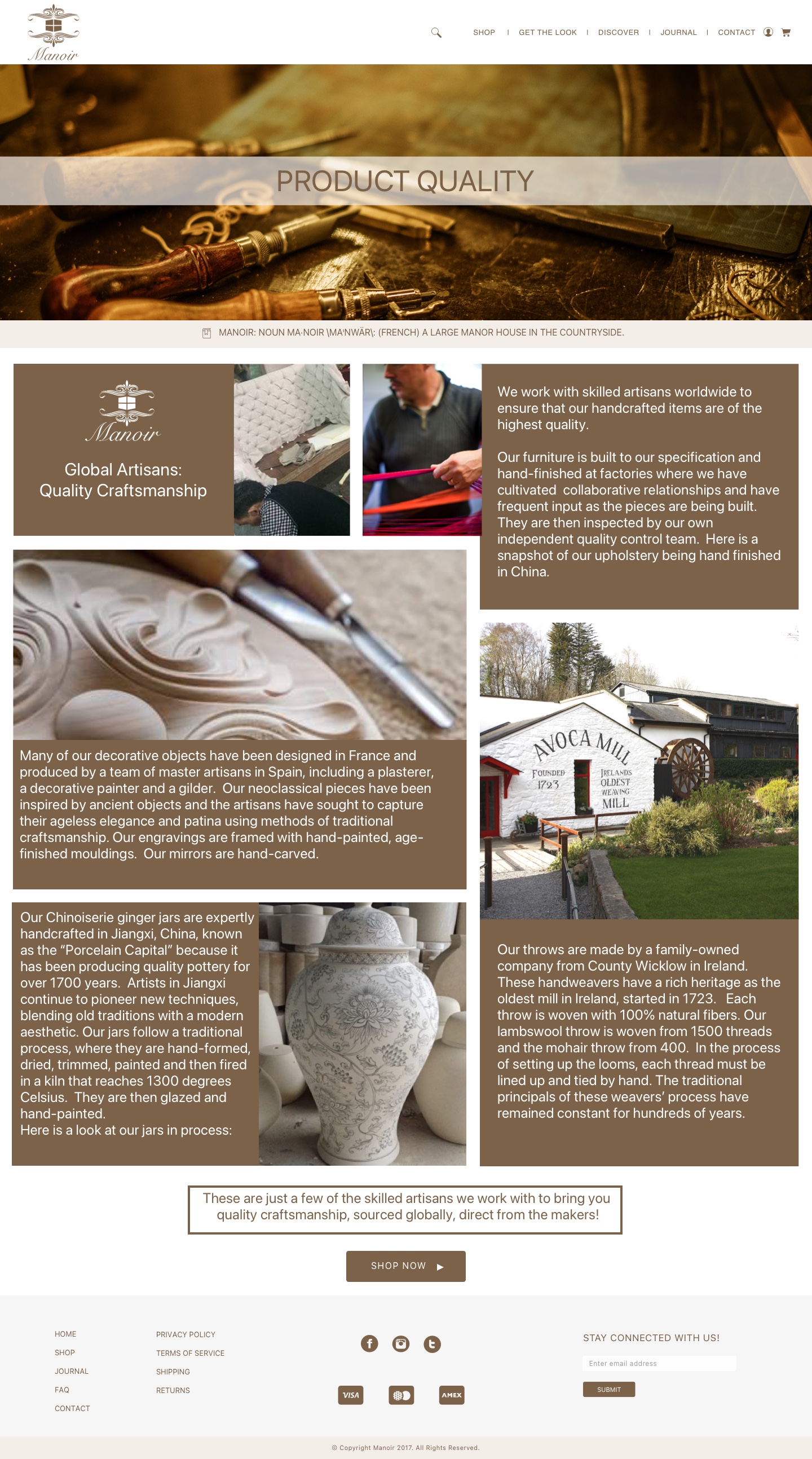 Manoir Product Quality